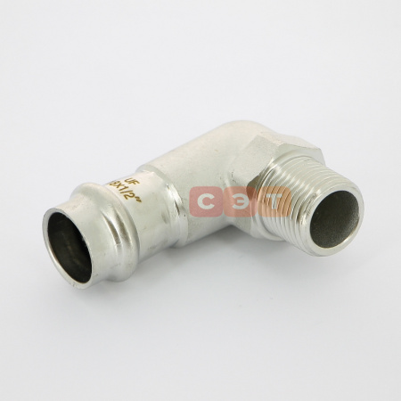 Угол 90° с НР пресс нержавеющий  18 х 1/2"  UniFitt